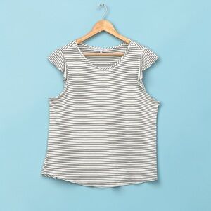 C'est La Vie Striped Crew Neck Shirt L